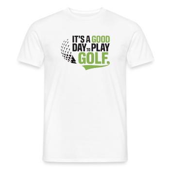 C’est une bonne journée pour jouer au golf - T-shirt homme - blanc - Devant - AI Model Male 178 dark (178cm)