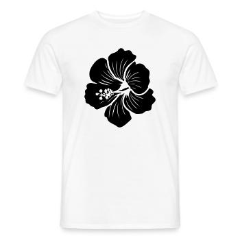 Hibiskus Blume – Symbol Icon (SVG) Versch. Farben - Männer T-Shirt - Weiß - Vorne - AI Model Male 178 dark (178cm)