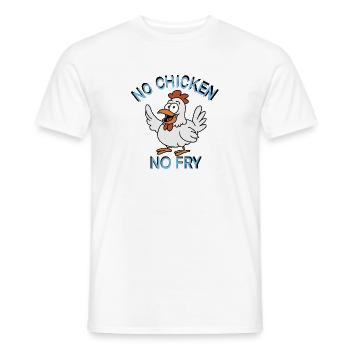 Poule humoristique - T-shirt homme - blanc - Devant - AI Model Male 178 dark (178cm)