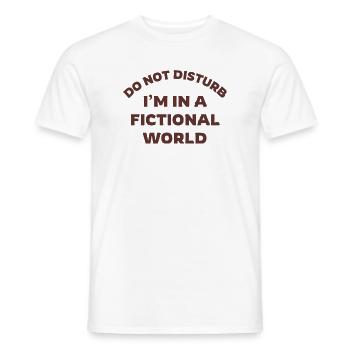 Fictional World Quote T-Shirt - Men's T-Shirt - white - Front - AI Model Male 178 dark (178cm)