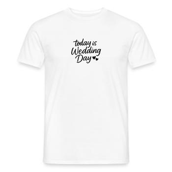 Hochzeitsdesign Wedding Day  - Männer T-Shirt - Weiß - Vorne - AI Model Male 178 dark (178cm)
