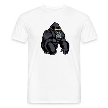 Gorilla - Männer T-Shirt - Weiß - Vorne - AI Model Male 178 dark (178cm)