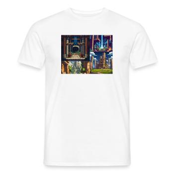 Nur noch eine Ebene - Männer T-Shirt - Weiß - Vorne - AI Model Male 178 dark (178cm)