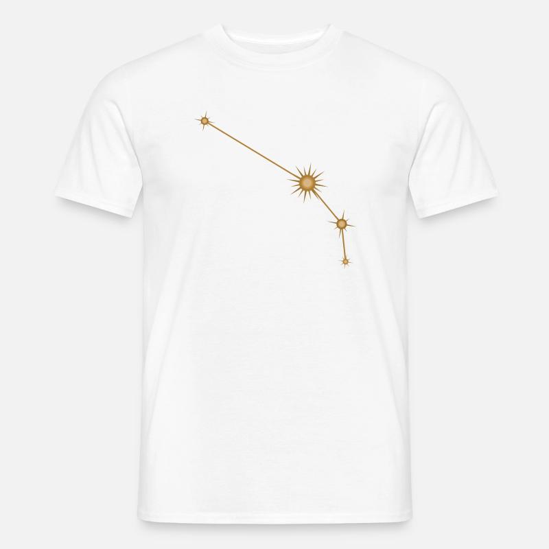 Stern Konstellation Widder Sternzeichen Sternzeichen Golden - Männer T-Shirt - Weiß