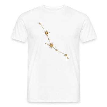 Star Constellation Taurus Zodiac Birth Sign Golden - Men's T-Shirt - white - Front - AI Model Male 178 dark (178cm)