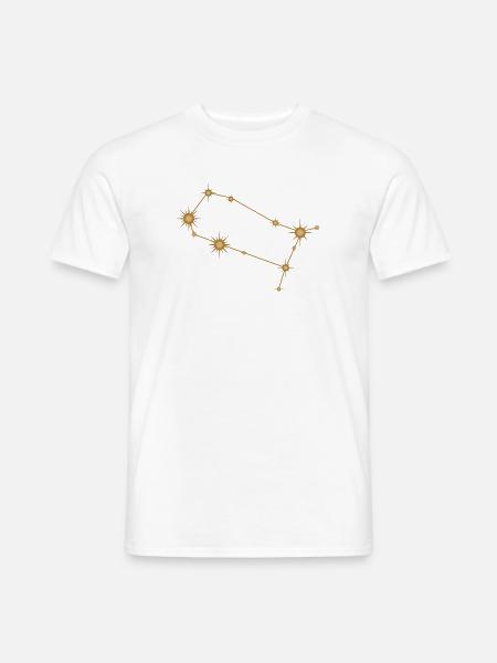 Sternbild Zwillinge Sternzeichen Sternzeichen Golden - Männer T-Shirt - Weiß