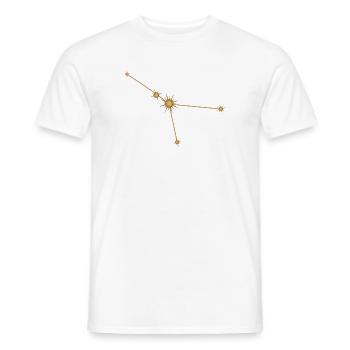 Star Constellation Cancer Zodiac Birth Sign Golden - Men's T-Shirt - white - Front - AI Model Male 178 dark (178cm)