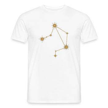 Star Constellation Libra Zodiac Birth Sign Golden - Men's T-Shirt - white - Front - AI Model Male 178 dark (178cm)