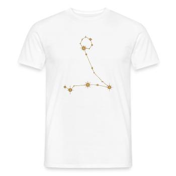 Star Constellation Pisces Zodiac Birth Sign Golden - Men's T-Shirt - white - Front - AI Model Male 178 dark (178cm)
