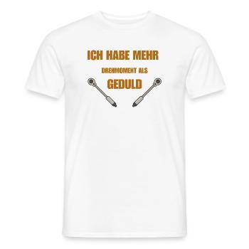 Torque or patience - Men's T-Shirt - white - Front - AI Model Male 178 dark (178cm)