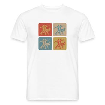 Elegant dancing couple vintage look - Men's T-Shirt - white - Front - AI Model Male 178 dark (178cm)