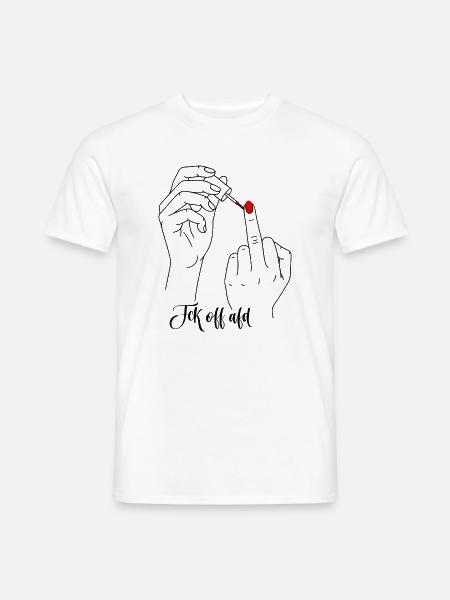 Stinkefinger zeigen und Farbe bekennen gegen AFD - Männer T-Shirt - Weiß