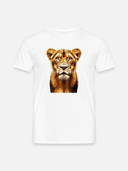 Löwin Lioness Mom Löwe Löwinnen Mama Wilde Löwen - Männer T-Shirt - Weiß