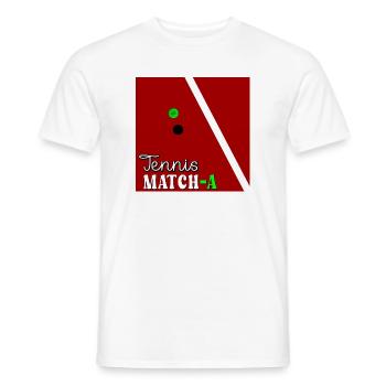 TENNIS COURT TENNIS MATCH MATCHA - T-shirt homme - blanc - Devant - AI Model Male 178 dark (178cm)