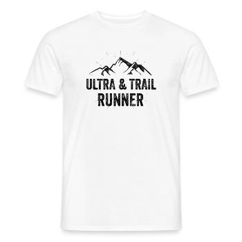 Ultra & Trail Runner - T-shirt homme - blanc - Devant - AI Model Male 178 dark (178cm)