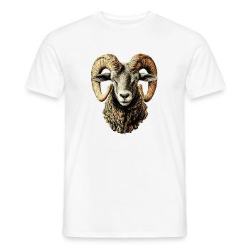 Aries mouflon Aries Wild Sheep Male Sheep - Men's T-Shirt - white - Front - AI Model Male 178 dark (178cm)