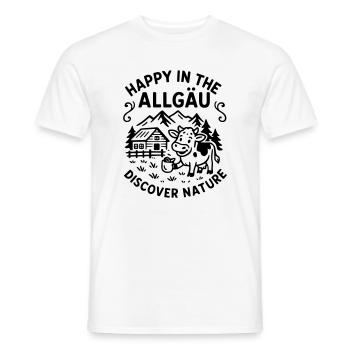 happyallgaeu - Men's T-Shirt - white - Front - AI Model Male 178 dark (178cm)