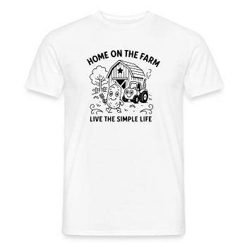 AccueilFerme - T-shirt homme - blanc - Devant - AI Model Male 178 dark (178cm)