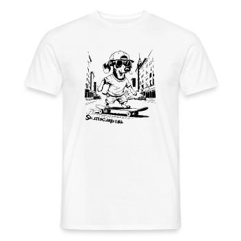 Skateboarding, Skateboarding - Men's T-Shirt - white - Front - AI Model Male 178 dark (178cm)
