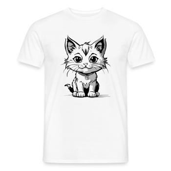 Kittycat - Männer T-Shirt - Weiß - Vorne - AI Model Male 178 dark (178cm)