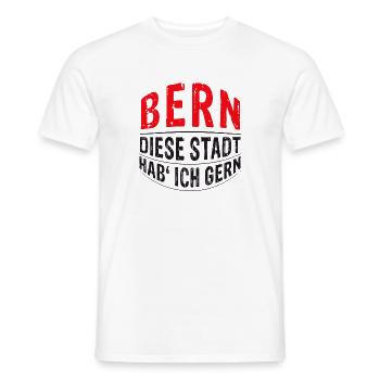 BERN DIESE STADT HAB ICH GERN - Männer T-Shirt - Weiß - Vorne - AI Model Male 178 dark (178cm)
