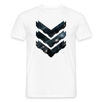 Couches de stations spatiales de science-fiction futuriste – Dark City - T-shirt homme - blanc - Devant - AI Model Male 178 dark (178cm)