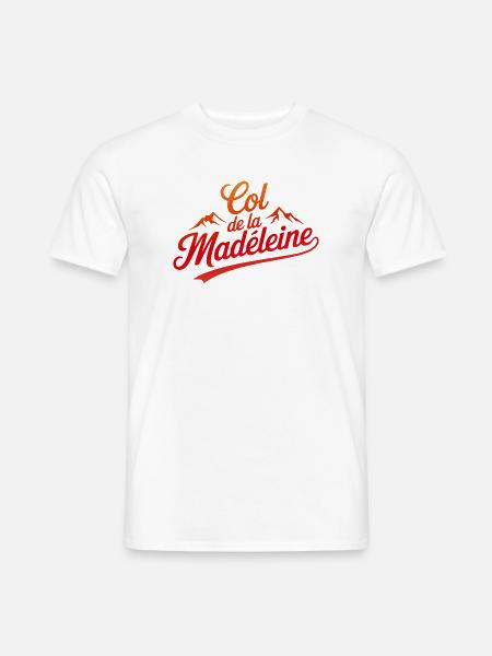Col de la Madeleine Elegante Kletterkunst - Männer T-Shirt - Weiß