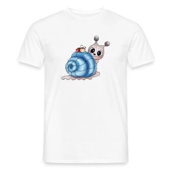 schneckenhaus blau - Männer T-Shirt - Weiß - Vorne - AI Model Male 178 dark (178cm)