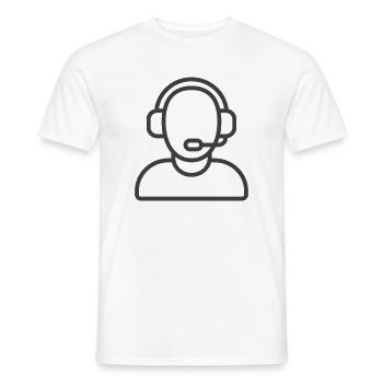 Help Desk Support icon logo - Men's T-Shirt - white - Front - AI Model Male 178 dark (178cm)
