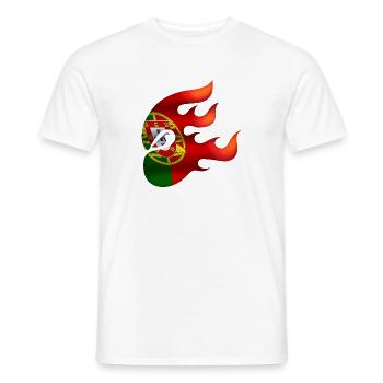 Drapeau du Portugal - Portugal - Ninja - T-shirt homme - blanc - Devant - AI Model Male 178 dark (178cm)