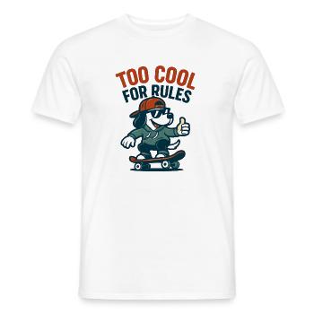 Skater Hund - Männer T-Shirt - Weiß - Vorne - AI Model Male 178 dark (178cm)