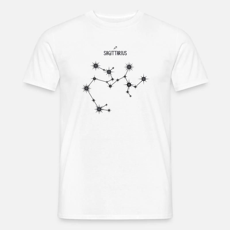 Schütze Sternzeichen Sternbild Schwarz & Grau - Männer T-Shirt - Weiß