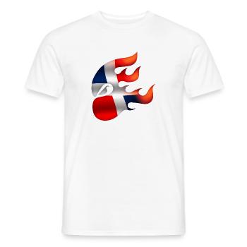 Flag of the Dominican Republic - Men's T-Shirt - white - Front - AI Model Male 178 dark (178cm)