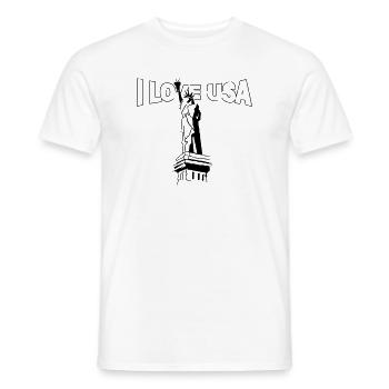 I love USA mit Freiheitsstatue (Vector graphic) - Männer T-Shirt - Weiß - Vorne - AI Model Male 178 dark (178cm)