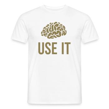 Dictons amusants pour les smartasses et les high-flyers - T-shirt homme - blanc - Devant - AI Model Male 178 dark (178cm)