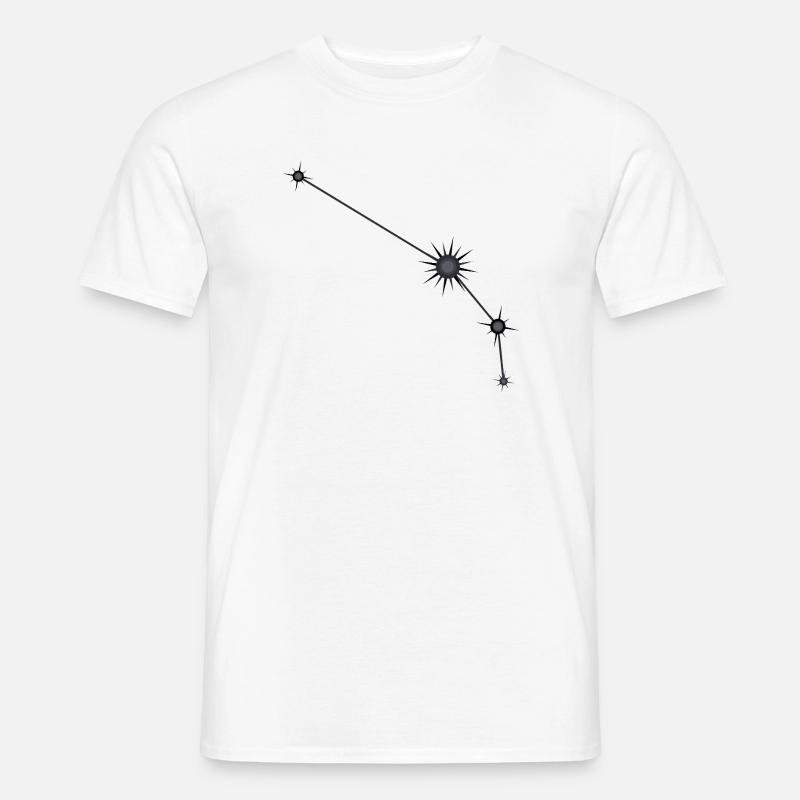 Widder Stern Sternbild Sternzeichen Schwarz & Grau - Männer T-Shirt - Weiß