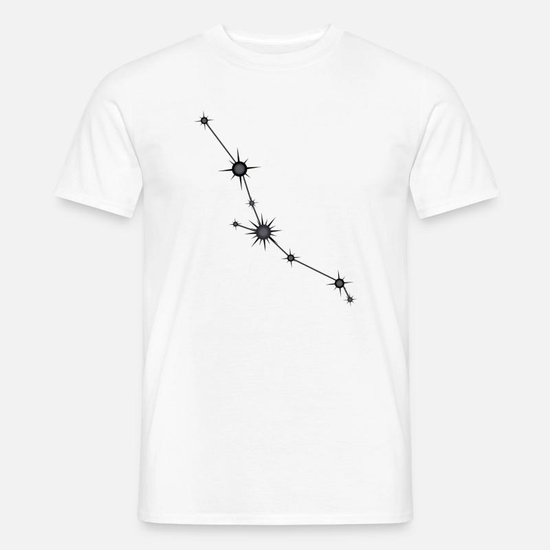 Stier Stern Sternbild Sternzeichen Schwarz & Grau - Männer T-Shirt - Weiß