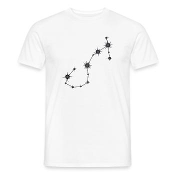 Scorpio Star Constellation Zodiac Sign Black Gray - Men's T-Shirt - white - Front - AI Model Male 178 dark (178cm)