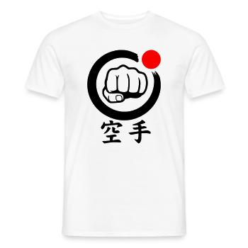 Karate Faust / Fist - Men's T-Shirt - white - Front - AI Model Male 178 dark (178cm)