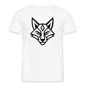 Stilisierter geometrischer Fuchs - Männer T-Shirt - Weiß - Vorne - AI Model Male 178 dark (178cm)