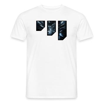 Futuristic Sci-Fi Corridor Design - Men's T-Shirt - white - Front - AI Model Male 178 dark (178cm)