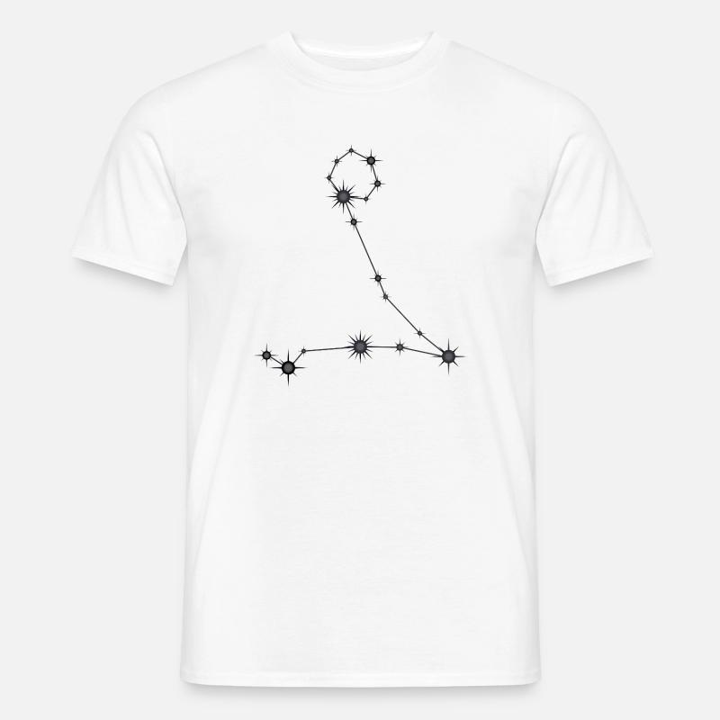 Fische Sternbild Sternzeichen Schwarz & Grau - Männer T-Shirt - Weiß