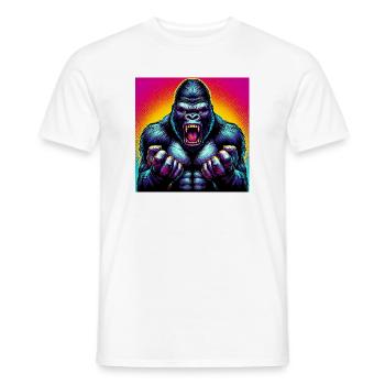 gorilla - Men's T-Shirt - white - Front - AI Model Male 178 dark (178cm)