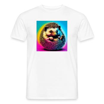 hérisson - T-shirt homme - blanc - Devant - AI Model Male 178 dark (178cm)