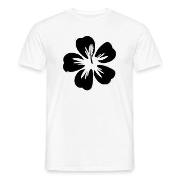 Hibiskusblüte Frei-Wählbare Farbe Tropen Grafik - Männer T-Shirt - Weiß - Vorne - AI Model Male 178 dark (178cm)