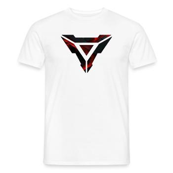 Futuristisches geometrisches Burst-Design - Männer T-Shirt - Weiß - Vorne - AI Model Male 178 dark (178cm)