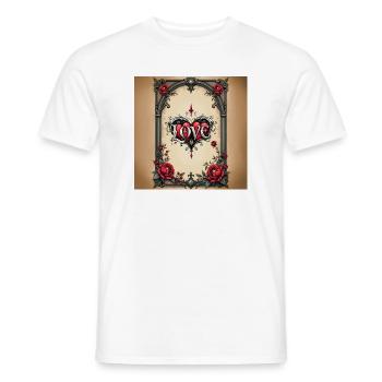 Love Body Art im Gothic Style - Männer T-Shirt - Weiß - Vorne - AI Model Male 178 dark (178cm)