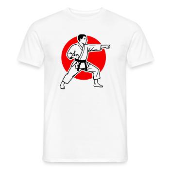 Karate Oi-Zuki - Men's T-Shirt - white - Front - AI Model Male 178 dark (178cm)