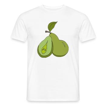 Artistic Pear Illustration - Men's T-Shirt - white - Front - AI Model Male 178 dark (178cm)