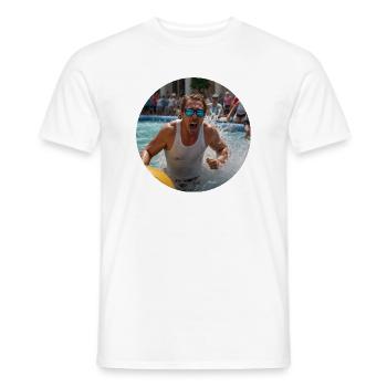 Malle Poolparty - Männer T-Shirt - Weiß - Vorne - AI Model Male 178 dark (178cm)
